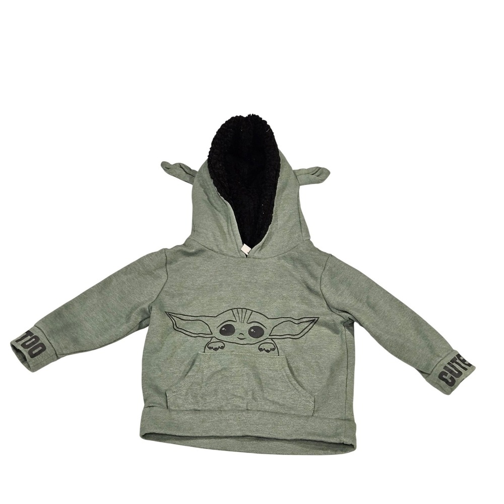 Kids Star Wars The Mandalorian The Child‎ Baby Yoda Sherpa Lined Hoodie 3T